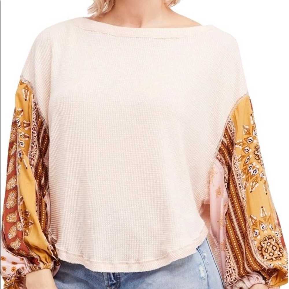 FREE PEOPLE Blossom Thermal Top Rose size medium